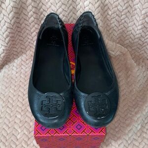 Tory Burch Black Flats